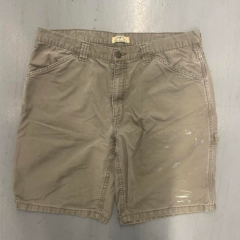 Vintage Blue Mountain dark khaki cargo‎ shorts